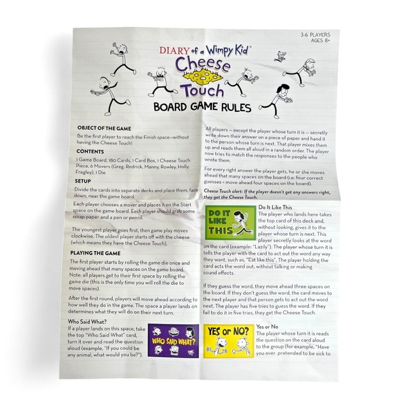 Diary of a Wimpy Kid Cheese Touch Board Game by Pressman Toy - Ages 8+ - Picture 8 of 12